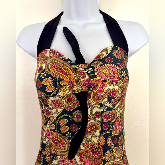 POPINA Paisley 50s Inspired Bathing Suit / S - Picture 7 of 9